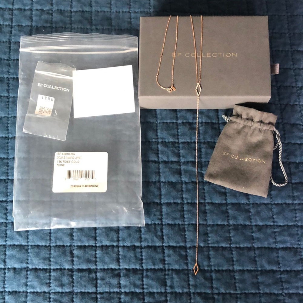 Ef Collection Double Diamond Lariat Necklace - image 1